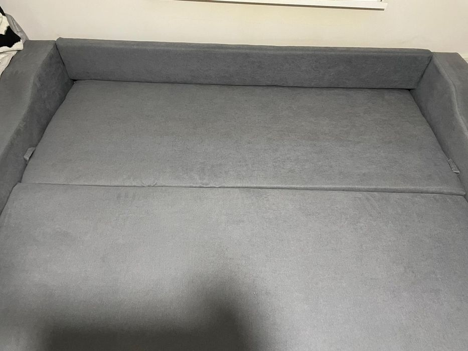 Canapea Royal,3 locuri,extensibilă cu ladă de depozitare,culoare gri