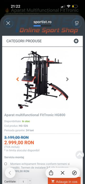 Aparat fitnes multifunctional
