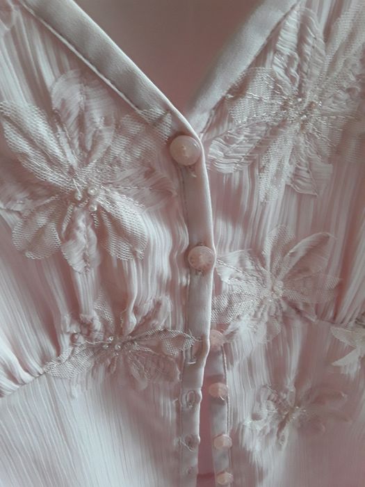 Bluza roz nude mărimea M din voal, marca Mark & Spencer