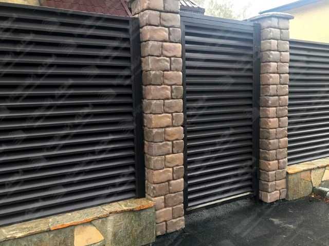 Забор жалюзи из металла