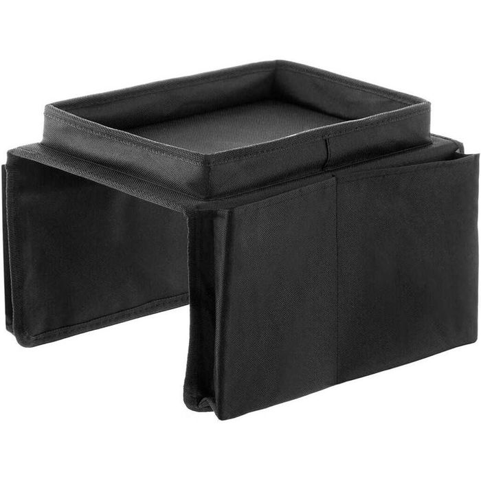 Organizator pentru canapea cu 6 buzunare depozitare negru 54 x 31 cm