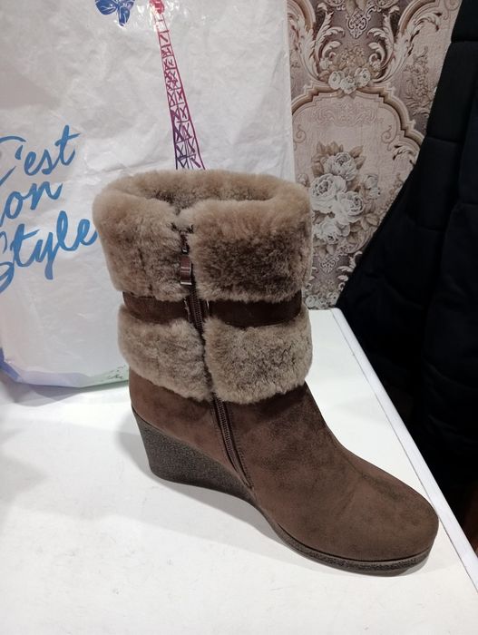 Обувь зимняя замша