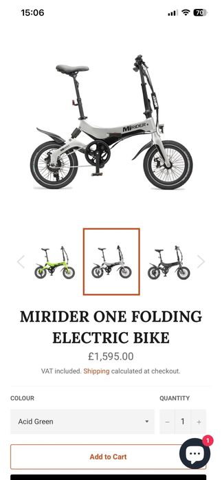 Bicicleta electrica pliabila M i rider