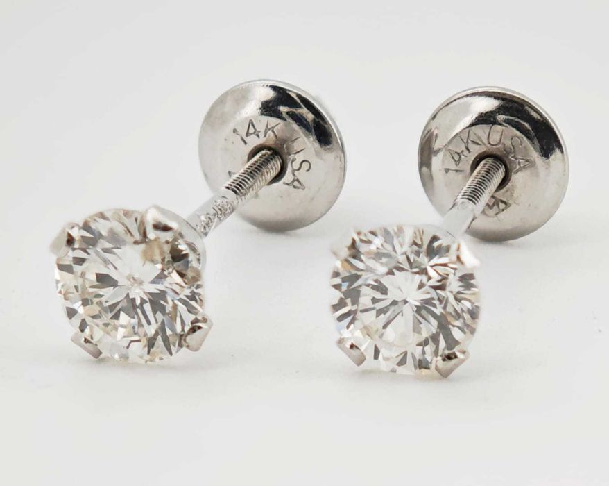 Cercei 14k cu diamante naturale 0.67ct total