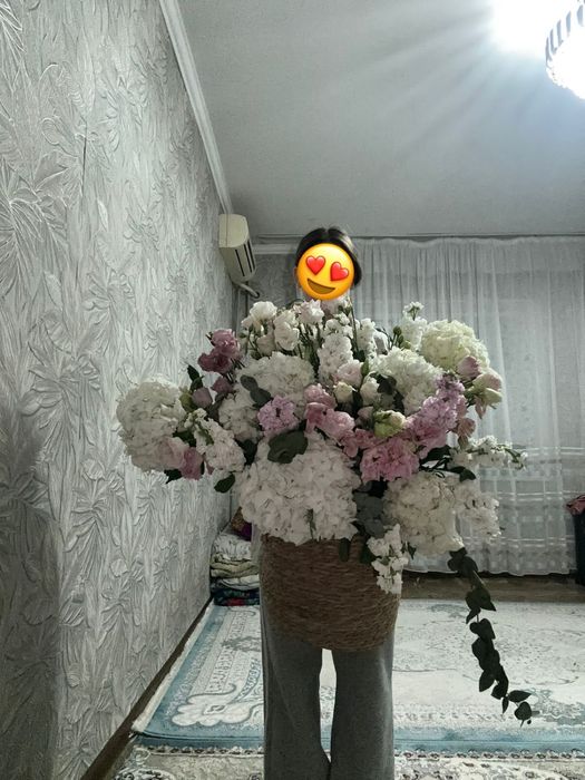 Цветы на кашпо свежие