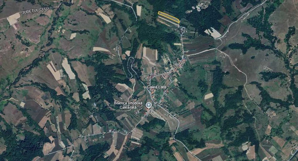 Teren 7024 mp Ciucea Cluj, livadă + pădure, curent, ideal cabană