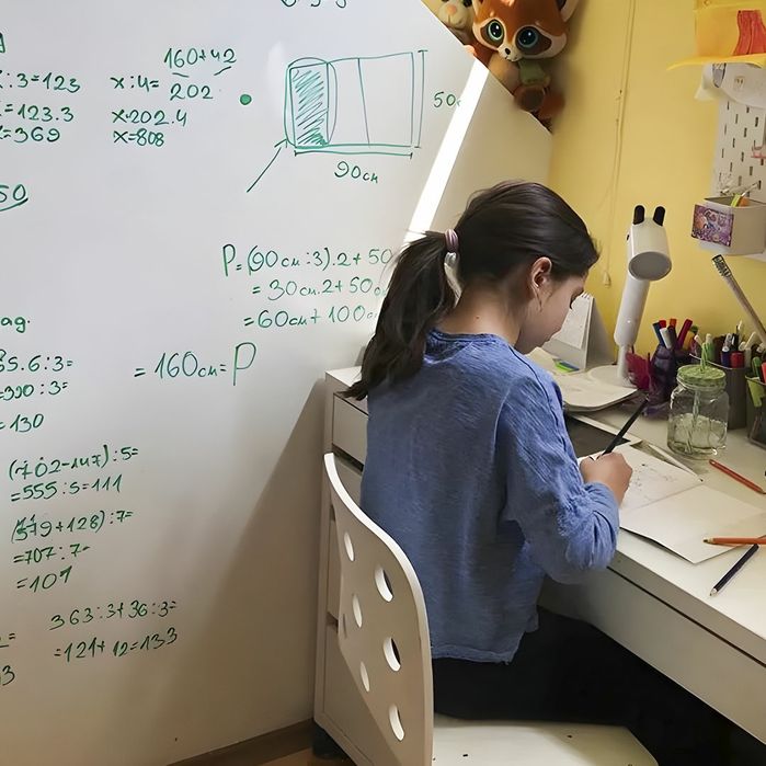 ESCREO Комплект Бяла Боя за Писане