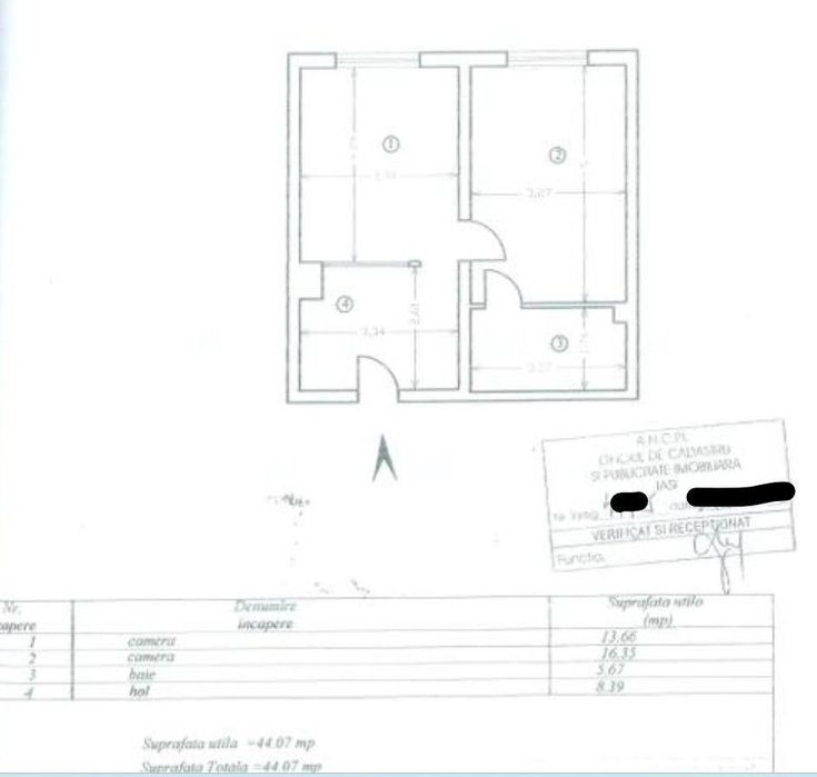 Apartament Letcani, cota parte 1/2 ; ID: R3236321