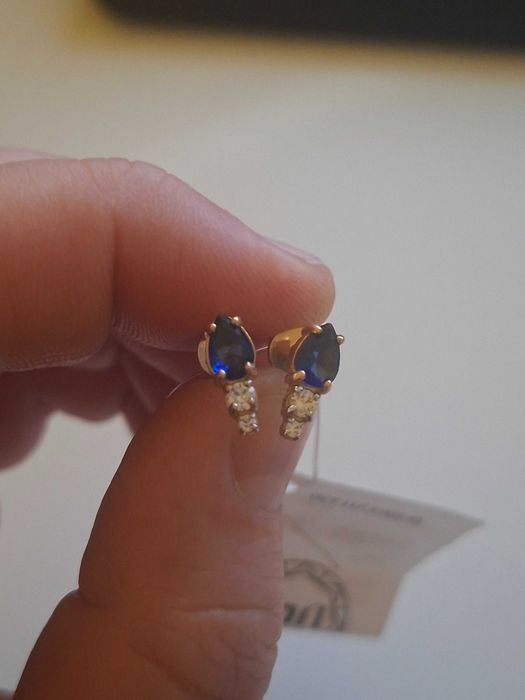 НОВЫЕ Золотые серьги тюльпан