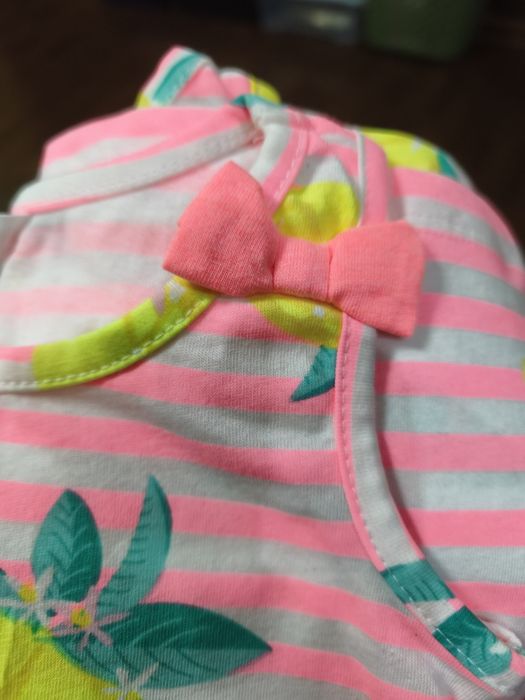 Яркая летняя майка LC Waikiki с лимонами (6-9 мес)