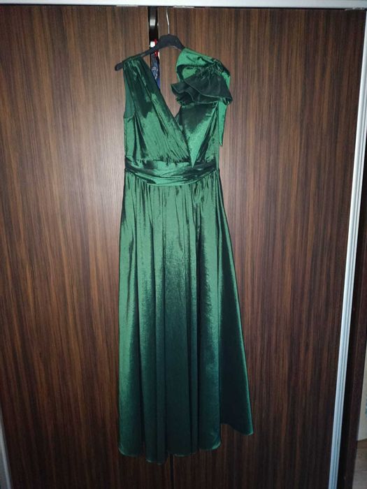 Rochie elegantă Cristina verde smarald, mărimea 40
