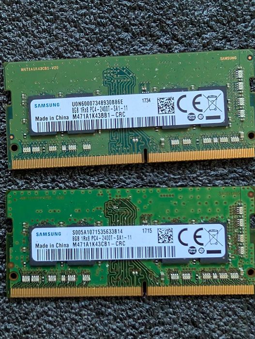 Ram laptop Samsung , 16 GB, 2 x 8GB DDR4 , 2400 mhz