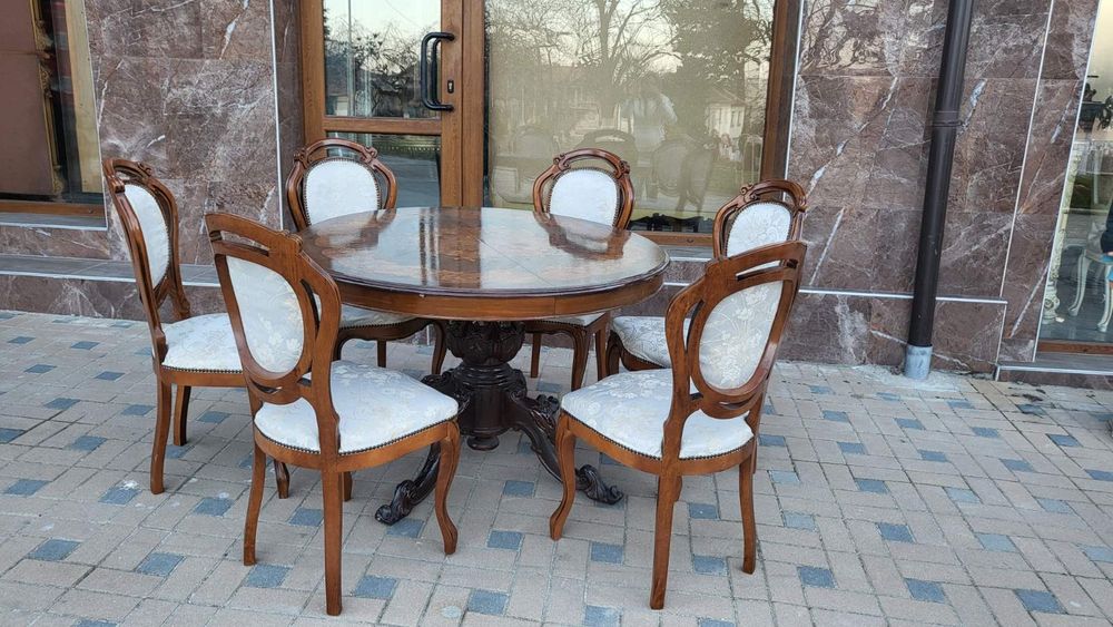 Барокова комплект маса със 6 бр столове