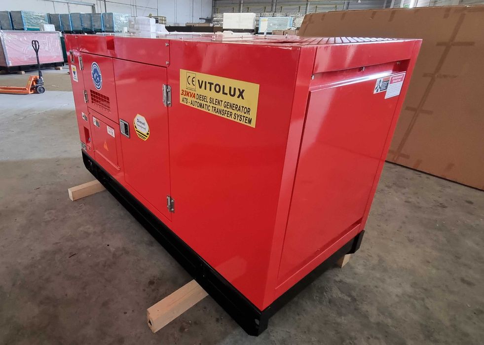 33 КVA / 26 KW Шумозаглушени ТРИФАЗНИ Генератори с Дизелов Двигател