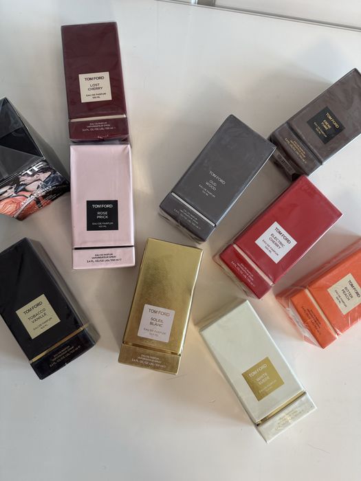 Tom Ford Tobacco Vanille Rose Prick Soleil Blanc Electric Cherry Lost Cherry Oud Wood Vanilla Sex Ébène Fumé Bitter Peach