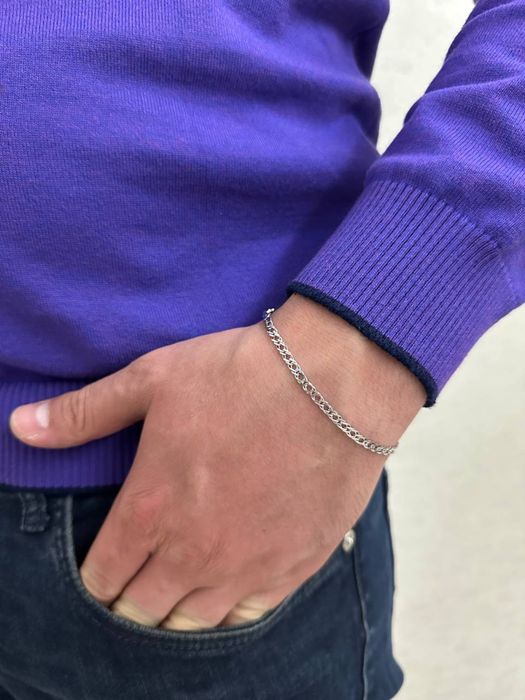 Мужской браслет. Серебро 925 Доставка.