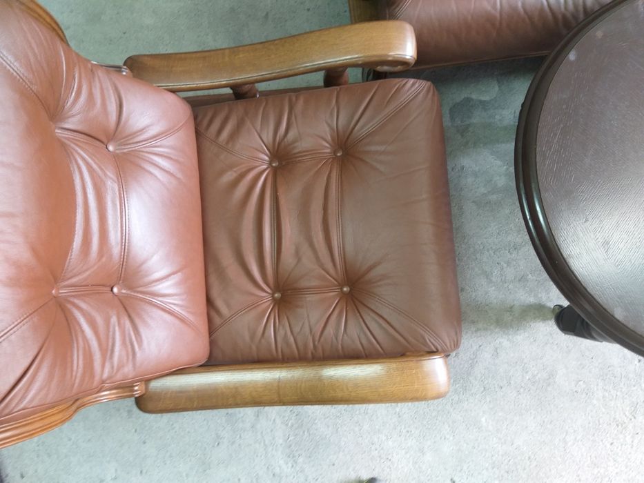 Мебели масив естествена кожа