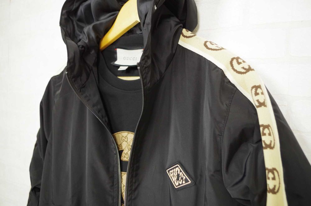 ТОП: GUCCI - Мъжко Шушляково Яке тип Ветровка