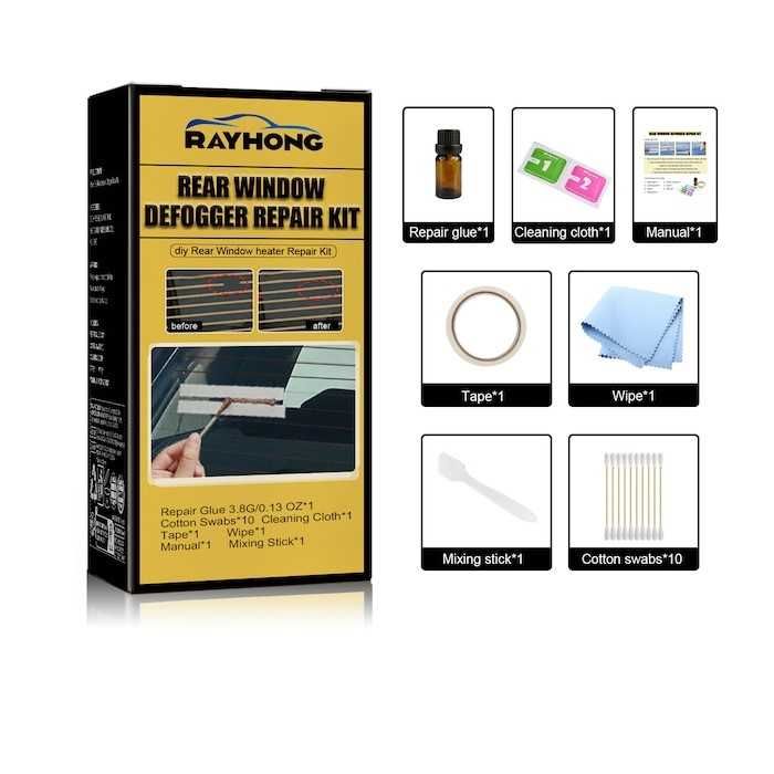 Електропроводимо лепило за реотани и платки, Ремонт на задно стъкло