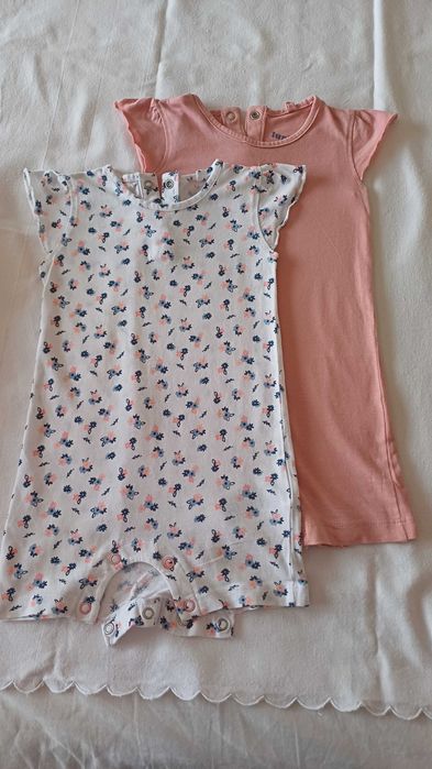 2 бр. бодита с къс крачол Lupilu за момиче - 74