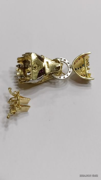 Vind închizătoare pentru colier din aur 14kt cu diamante