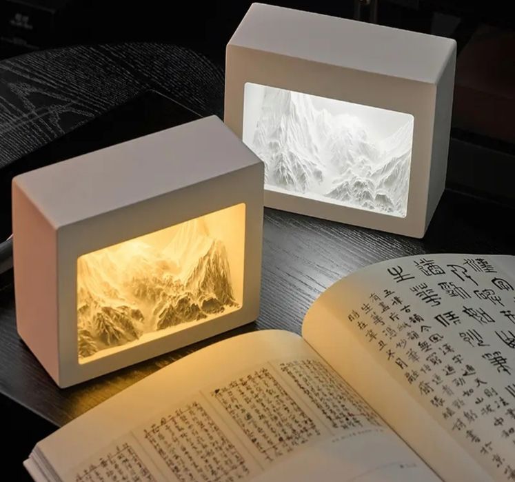 Светильник/ночник горы (белые)