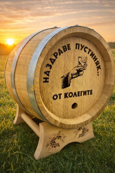 Бурета , бъчви гравирани нови от дъб.