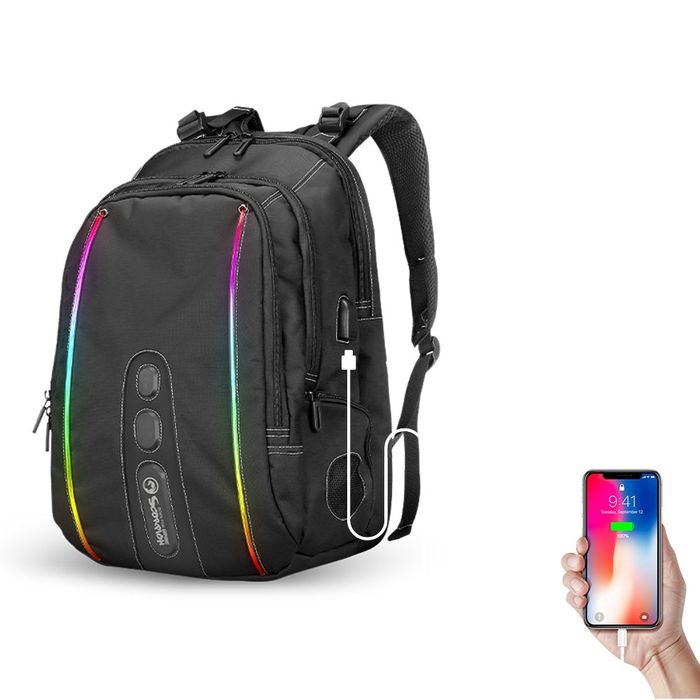 Marvo Gaming Backpack 15.6" RGB with Bluetooth Speaker - MARVO-BA-02