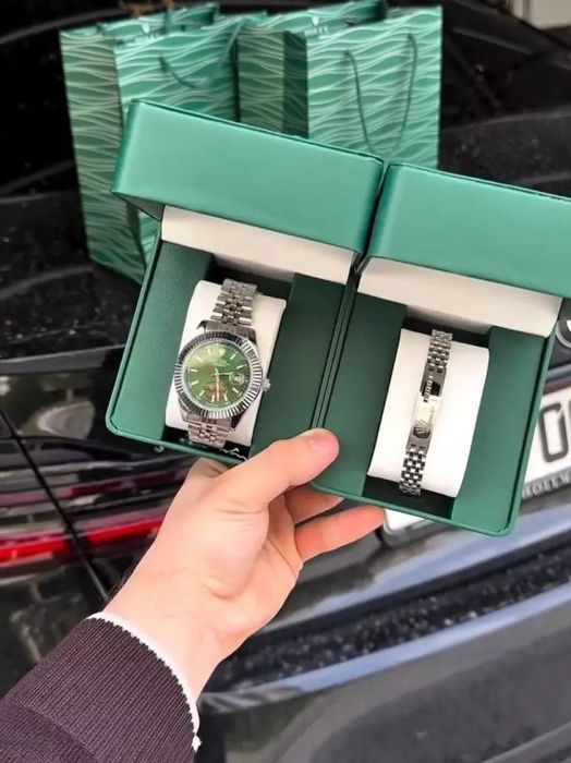 Erkaklar soati va bilaguzuk tuplami