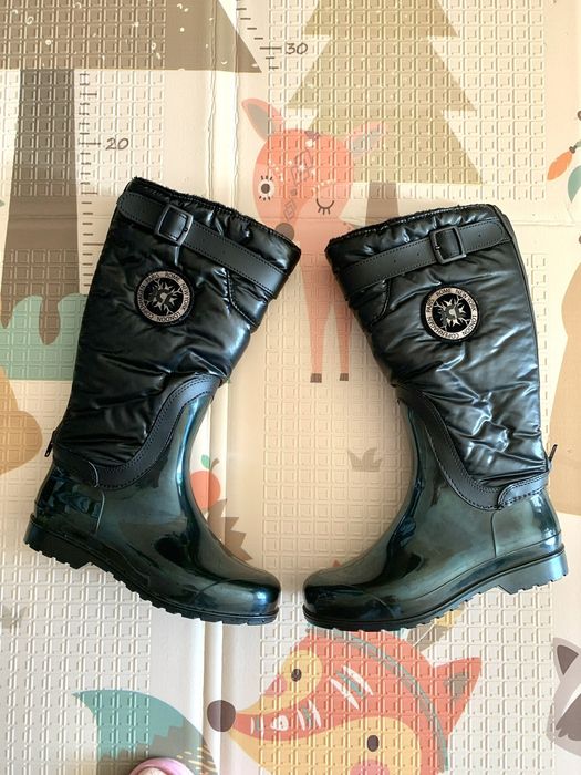 ПРОМО!!! Черни гумени ботуши с подплата 37 номер