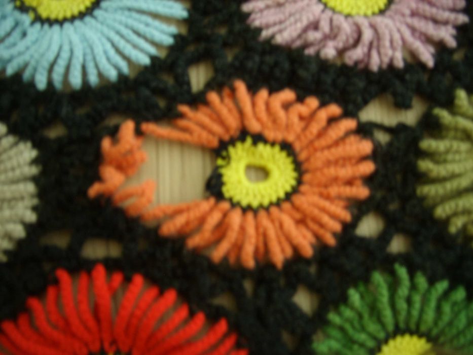 Триъгълен, плетен, вълнен шал