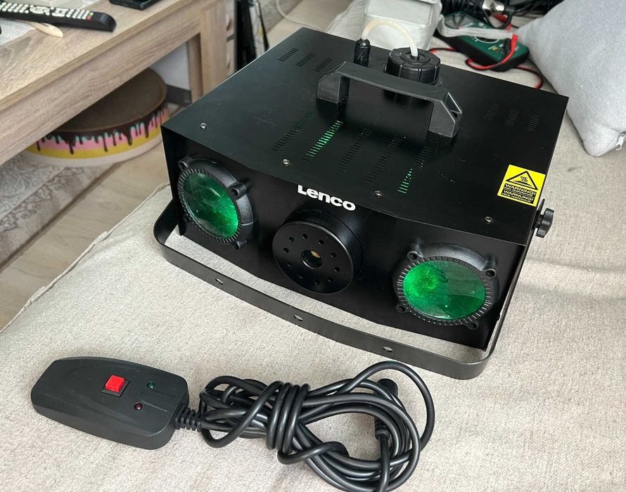 Aparat de fum profesional Lenco LFM-220BK 900W efecte RGB telecomandă