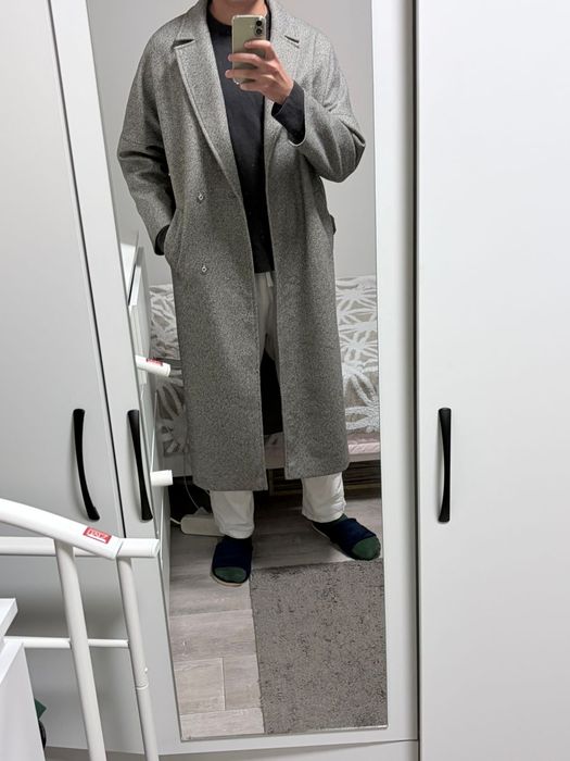 Пальто серое, бренда Maltex Moda унисекс