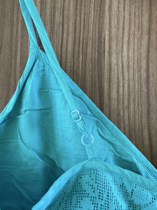 Синя лятна рокля с регулируеми презрамки