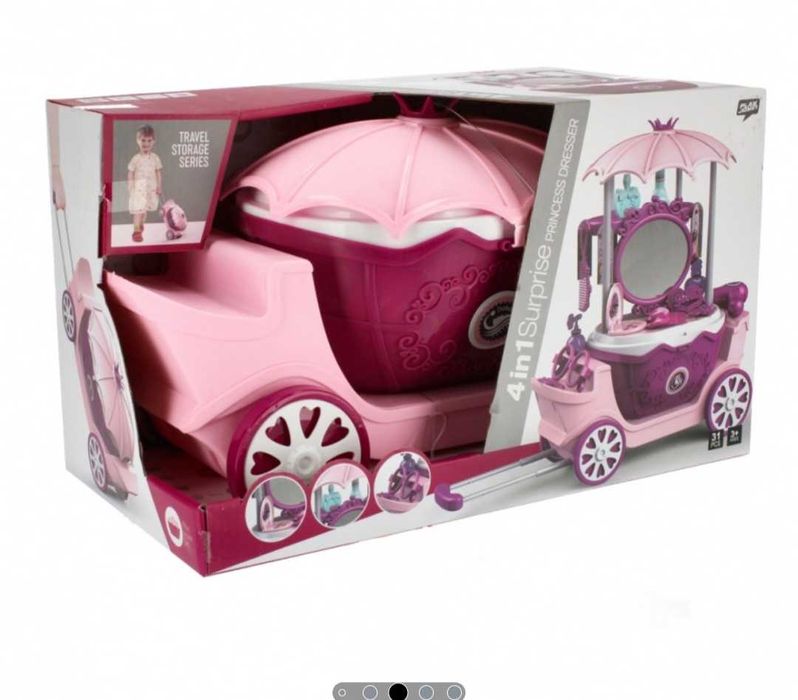 Детска гримьорна Тоалетка, Пластмаса, 36 x 22 x 19 см, Розова