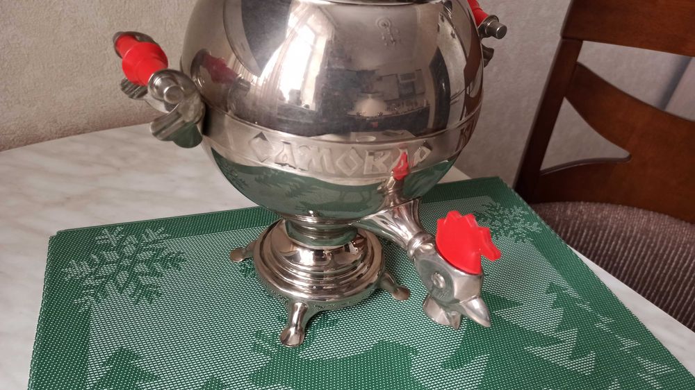 Тульский антикварный самовар-шар 3л.