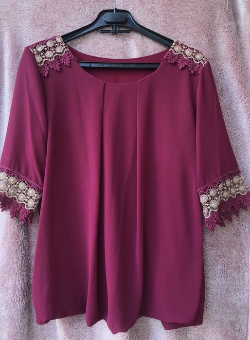 Bluza eleganta visiniu inchis