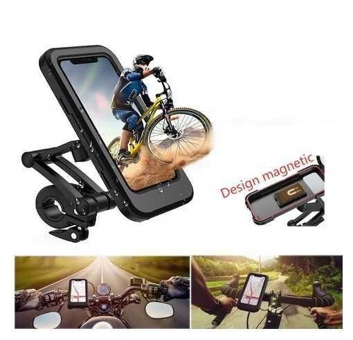 Водоустойчив Магнитен Калъф + стойка за телефон , 360 градусова