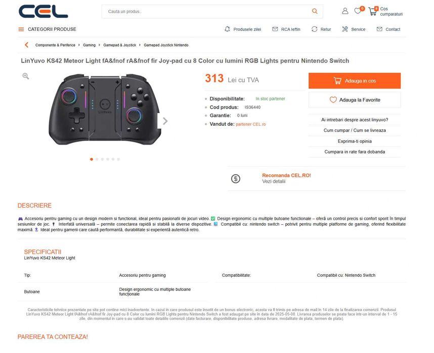 Joy-con/Joy-pad/controller pro Nintendo Switch 1 sau 2 + straps + husa