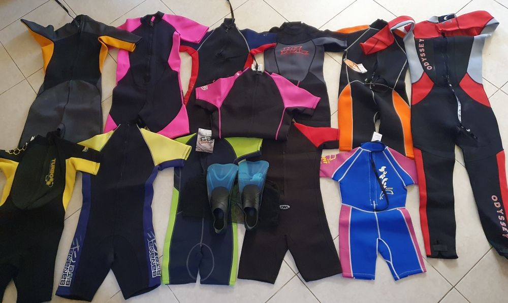 Costume neopren, labe scafandru, tricouri pantaloni biker