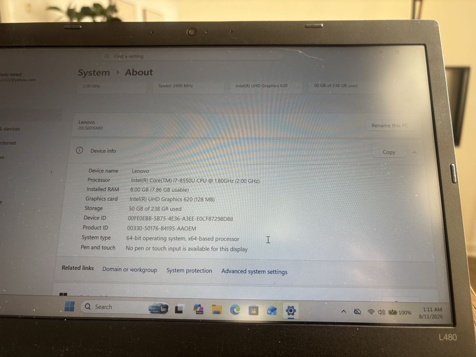 Laptop Lenovo L480