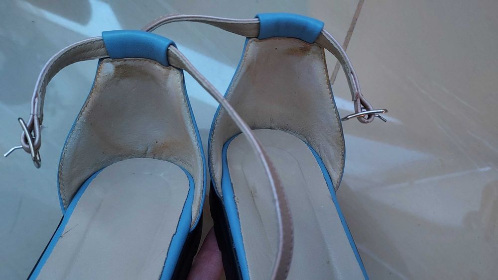 Sandale cu funda piele naturala 37