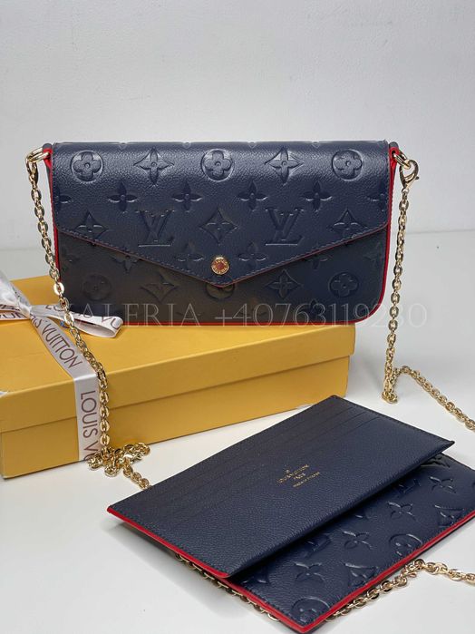 Poseta Louis Vuitton Felicie Albastru Navy