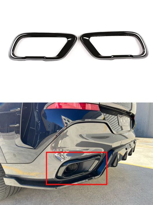 Ornament Tips Evacuare Toba BMW X5 X6 X7 G05 G06 G07 Negru lucios