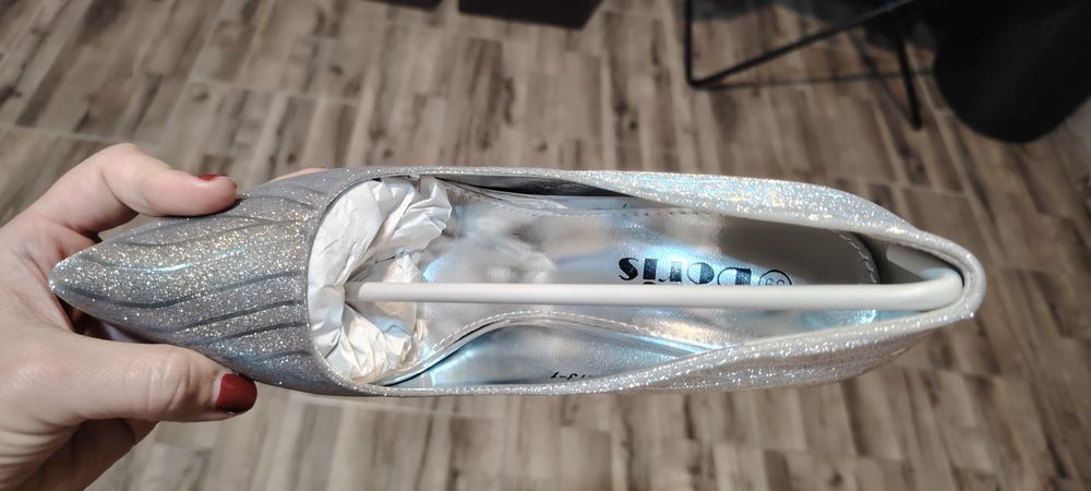 Официални сребърни обувки 39 номер- НОВИ