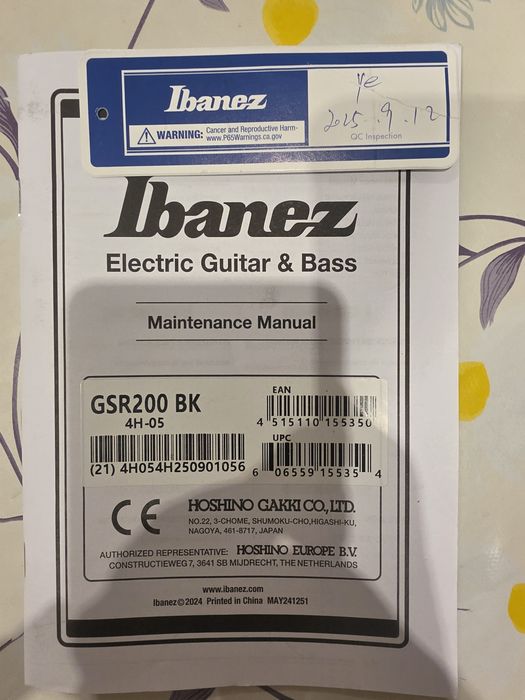 Ibanez GSR200-BK Black 4-струнна бас китара