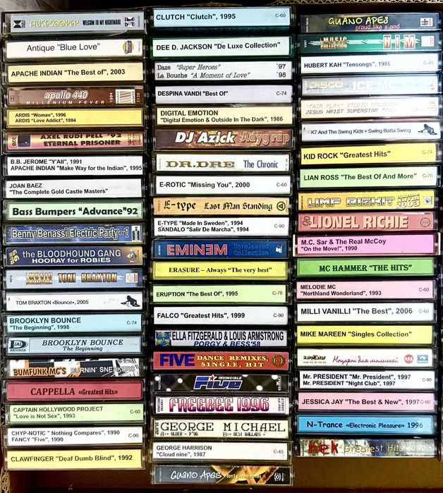 Лицензионные кассеты. Аудио кассеты с записью.