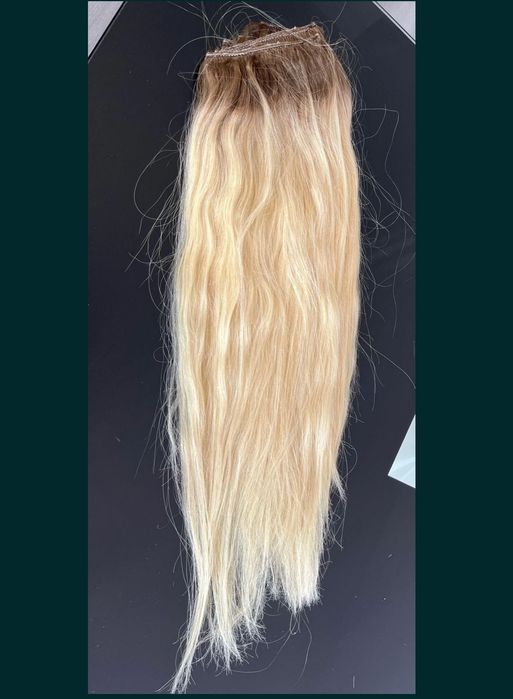 Естествена руса коса с тъмен корен (омбре)