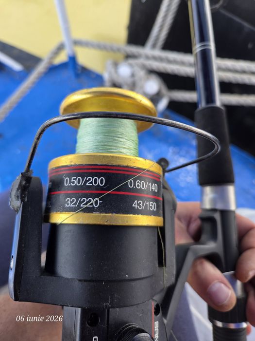 Lanseta carbon telescopica Daiwa + mulineta, ieftin