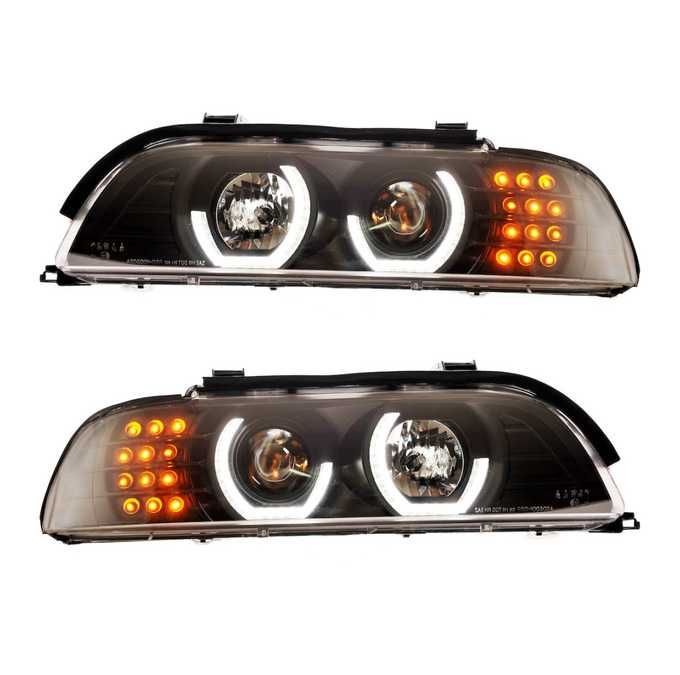 Far faruri BMW E39 3D Angel Eyes negru NOU